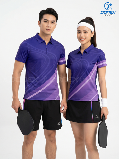 Áo thể thao nam MC-9166-09-01 Tím phối trắng